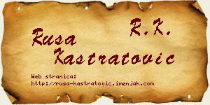 Rusa Kastratović vizit kartica